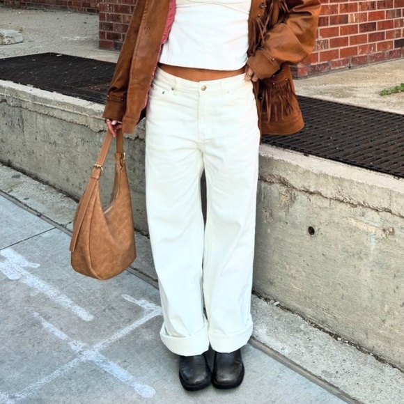 4th & reckless tan brown round bag, adjustable shoulder bag - Picture 5 of 11